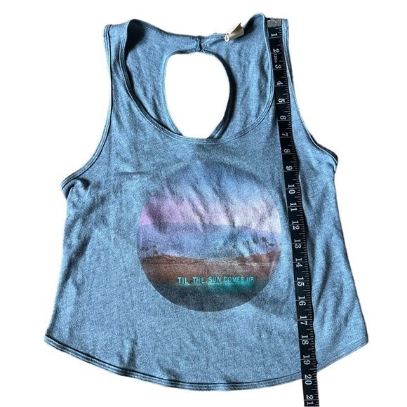 Hollister Cropped Tank Open Back Detail Size Small S Blue Tulip - Picture 7 of 12